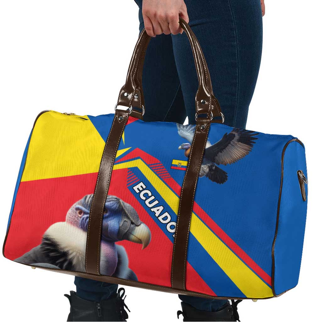Ecuador Travel Bag with Andean Condor and Chevron Stripe Design - Wonder Print Shop