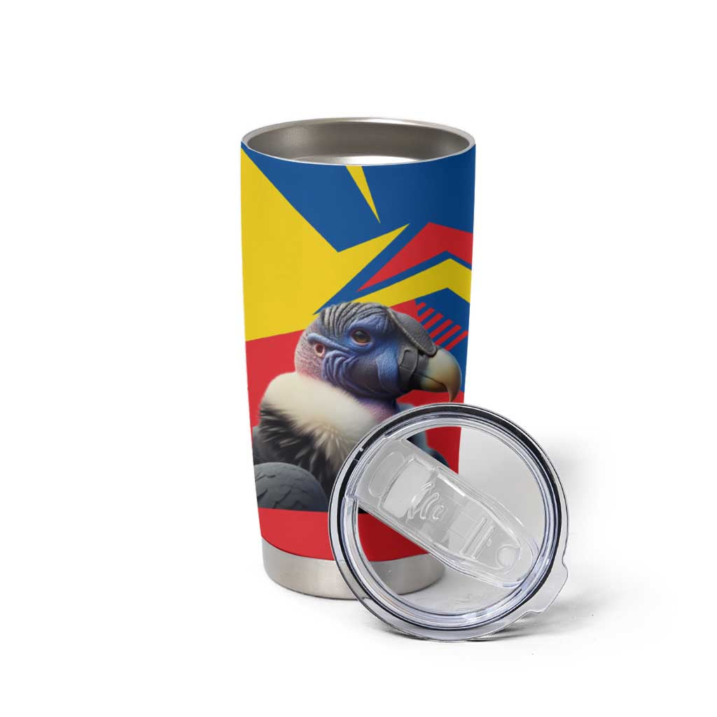Ecuador Tumbler Cup with Andean Condor and Chevron Stripe Design - Wonder Print Shop