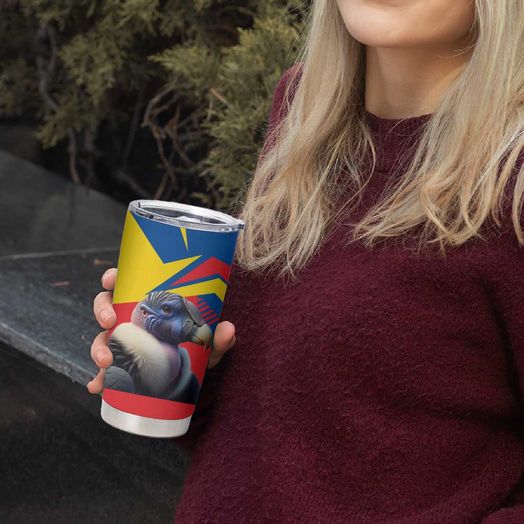 Ecuador Tumbler Cup with Andean Condor and Chevron Stripe Design - Wonder Print Shop