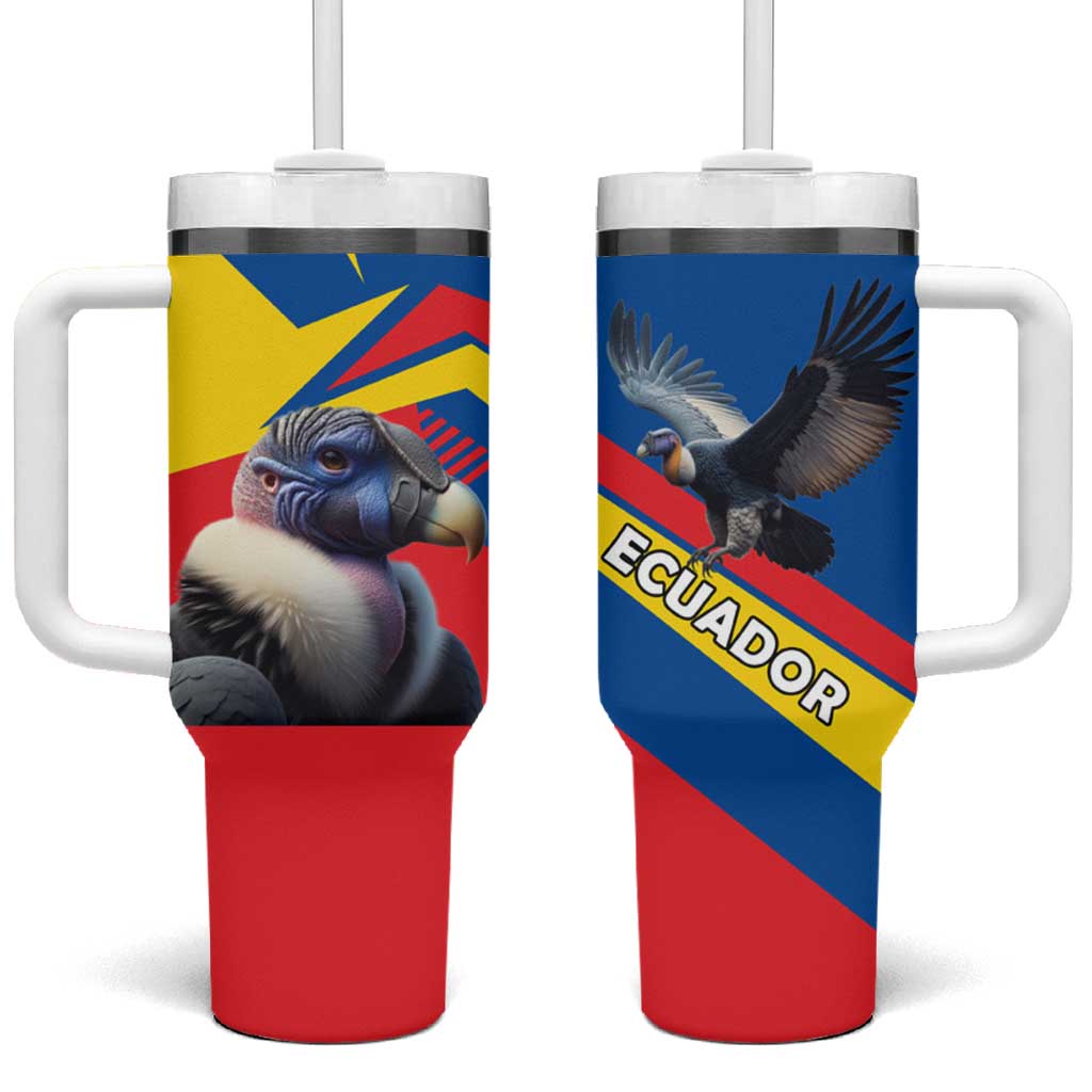 Ecuador Tumbler With Handle with Andean Condor and Chevron Stripe Design - Wonder Print Shop