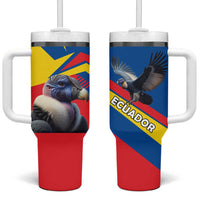 Ecuador Tumbler With Handle with Andean Condor and Chevron Stripe Design - Wonder Print Shop