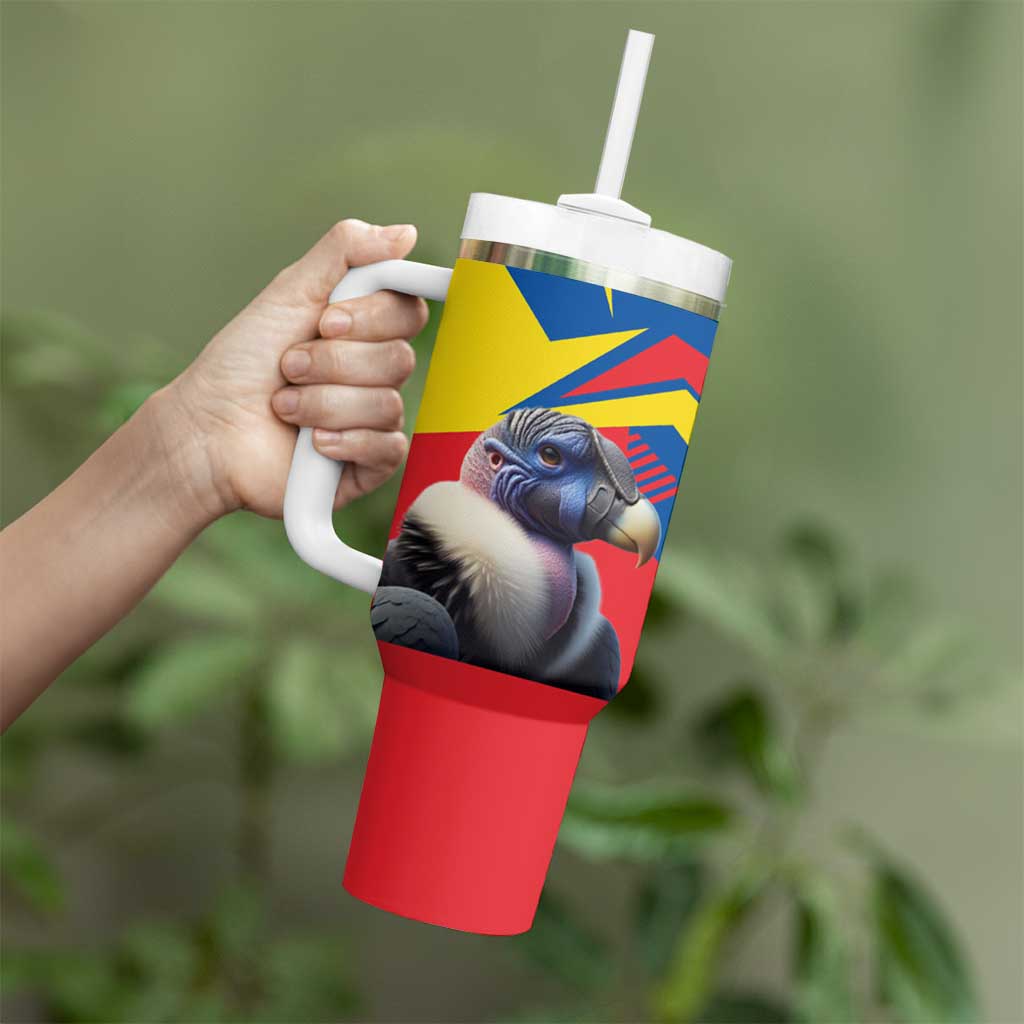 Ecuador Tumbler With Handle with Andean Condor and Chevron Stripe Design - Wonder Print Shop
