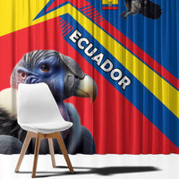 Ecuador Window Curtain with Andean Condor and Chevron Stripe Design - Wonder Print Shop