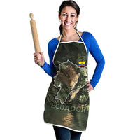 Ecuador Apron with Jaguar Rainforest Map Design - Wonder Print Shop