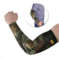 Ecuador Arm Sleeves with Jaguar Rainforest Map Design - Wonder Print Shop