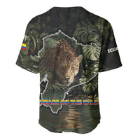 Ecuador Baseball Jersey with Jaguar Rainforest Map Design - Wonder Print Shop