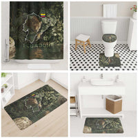 Ecuador Bathroom Set with Jaguar Rainforest Map Design - Wonder Print Shop
