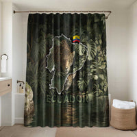 Ecuador Bathroom Set with Jaguar Rainforest Map Design - Wonder Print Shop