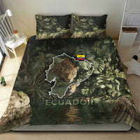 Ecuador Bedding Set with Jaguar Rainforest Map Design - Wonder Print Shop