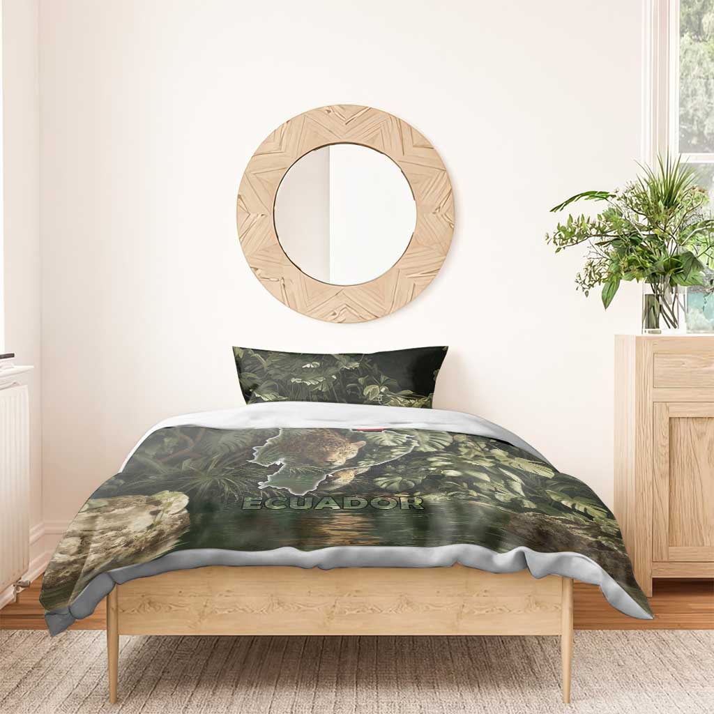Ecuador Bedding Set with Jaguar Rainforest Map Design - Wonder Print Shop