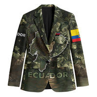 Ecuador Blazer with Jaguar Rainforest Map Design - Wonder Print Shop
