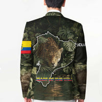 Ecuador Blazer with Jaguar Rainforest Map Design - Wonder Print Shop