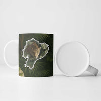 Ecuador Ceramic Mug with Jaguar Rainforest Map Design - Wonder Print Shop