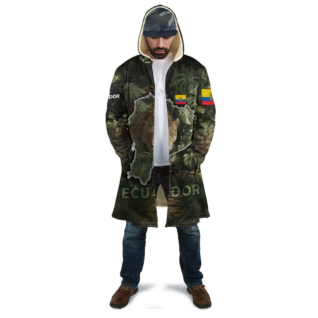 Ecuador Cloak with Jaguar Rainforest Map Design - Wonder Print Shop