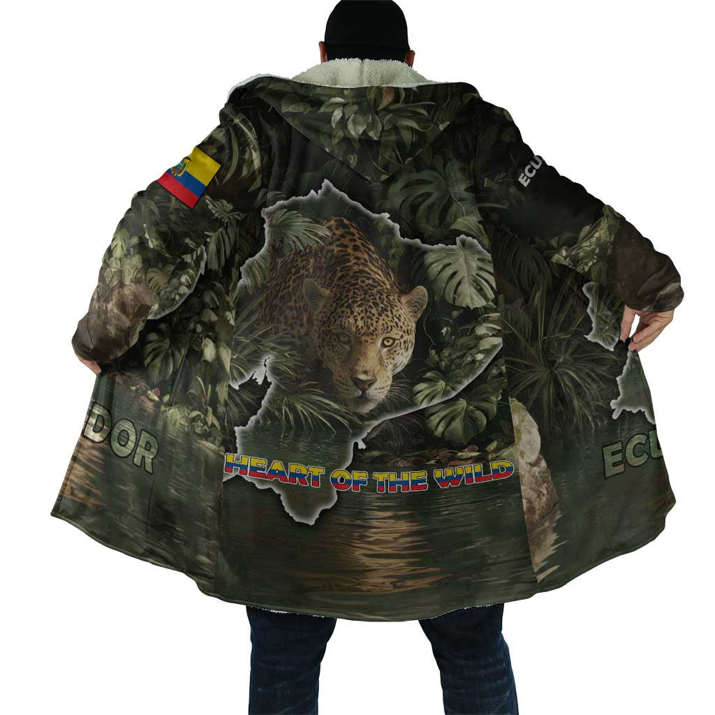 Ecuador Cloak with Jaguar Rainforest Map Design - Wonder Print Shop