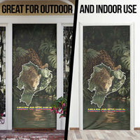 Ecuador Door Cover with Jaguar Rainforest Map Design - Wonder Print Shop