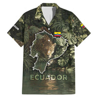 Ecuador Family Matching Mermaid Dress and Hawaiian Shirt with Jaguar Rainforest Map Design - Wonder Print Shop