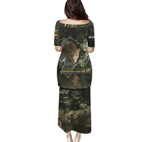 Ecuador Family Matching Puletasi and Hawaiian Shirt with Jaguar Rainforest Map Design - Wonder Print Shop