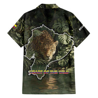 Ecuador Family Matching Tank Maxi Dress and Hawaiian Shirt with Jaguar Rainforest Map Design - Wonder Print Shop