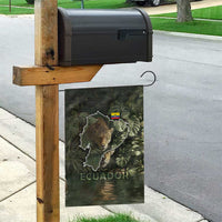 Ecuador Garden Flag with Jaguar Rainforest Map Design - Wonder Print Shop