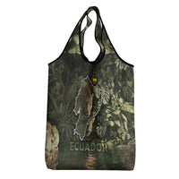 Ecuador Grocery Bag with Jaguar Rainforest Map Design - Wonder Print Shop