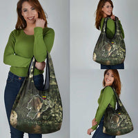 Ecuador Grocery Bag with Jaguar Rainforest Map Design - Wonder Print Shop