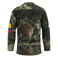 Ecuador Hockey Jersey with Jaguar Rainforest Map Design - Wonder Print Shop