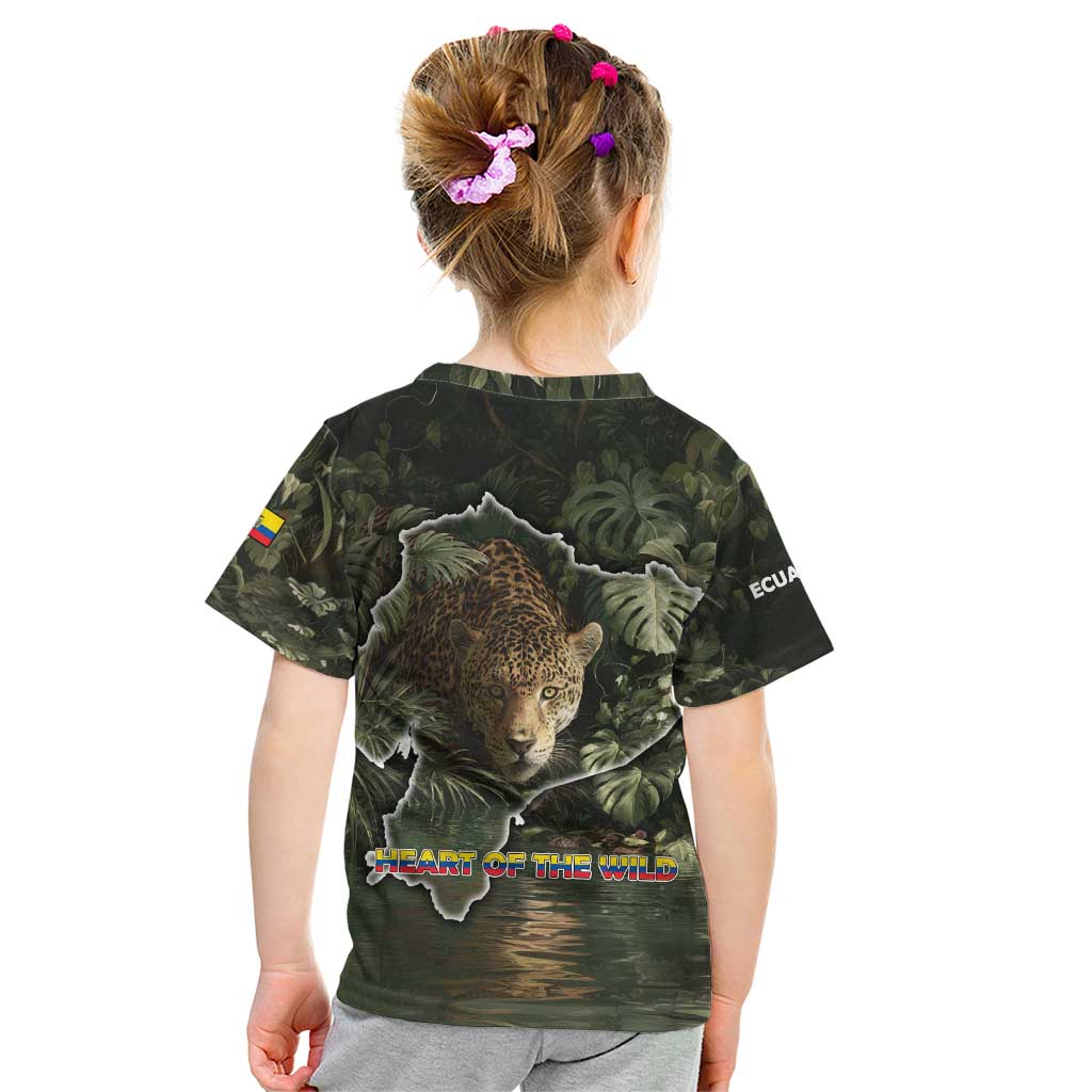 Ecuador Kid T Shirt with Jaguar Rainforest Map Design - Wonder Print Shop