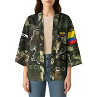 Ecuador Kimono with Jaguar Rainforest Map Design - Wonder Print Shop