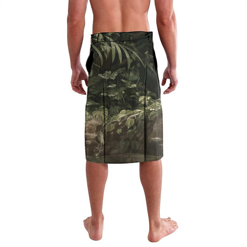 Ecuador Lavalava with Jaguar Rainforest Map Design - Wonder Print Shop