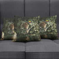 Ecuador Pillow Cover with Jaguar Rainforest Map Design - Wonder Print Shop