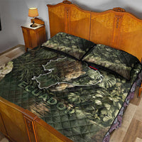 Ecuador Quilt Bed Set with Jaguar Rainforest Map Design - Wonder Print Shop