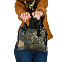 Ecuador Shoulder Handbag with Jaguar Rainforest Map Design - Wonder Print Shop