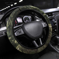 Ecuador Steering Wheel Cover with Jaguar Rainforest Map Design - Wonder Print Shop