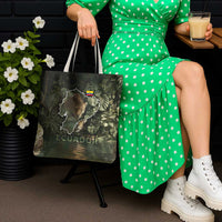 Ecuador Tote Bag with Jaguar Rainforest Map Design - Wonder Print Shop