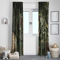 Ecuador Window Curtain with Jaguar Rainforest Map Design - Wonder Print Shop