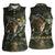 Ecuador Women Sleeveless Polo Shirt with Jaguar Rainforest Map Design - Wonder Print Shop