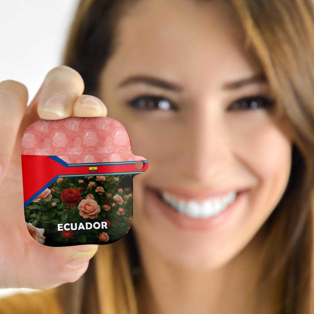 Ecuador AirPods Case with Rose Garden and Floral Texture Design - Wonder Print Shop
