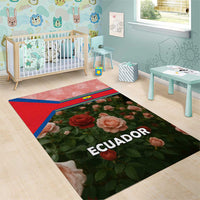 Ecuador Area Rug with Rose Garden and Floral Texture Design - Wonder Print Shop