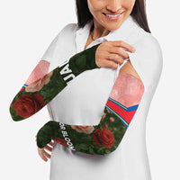 Ecuador Arm Sleeves with Rose Garden and Floral Texture Design - Wonder Print Shop