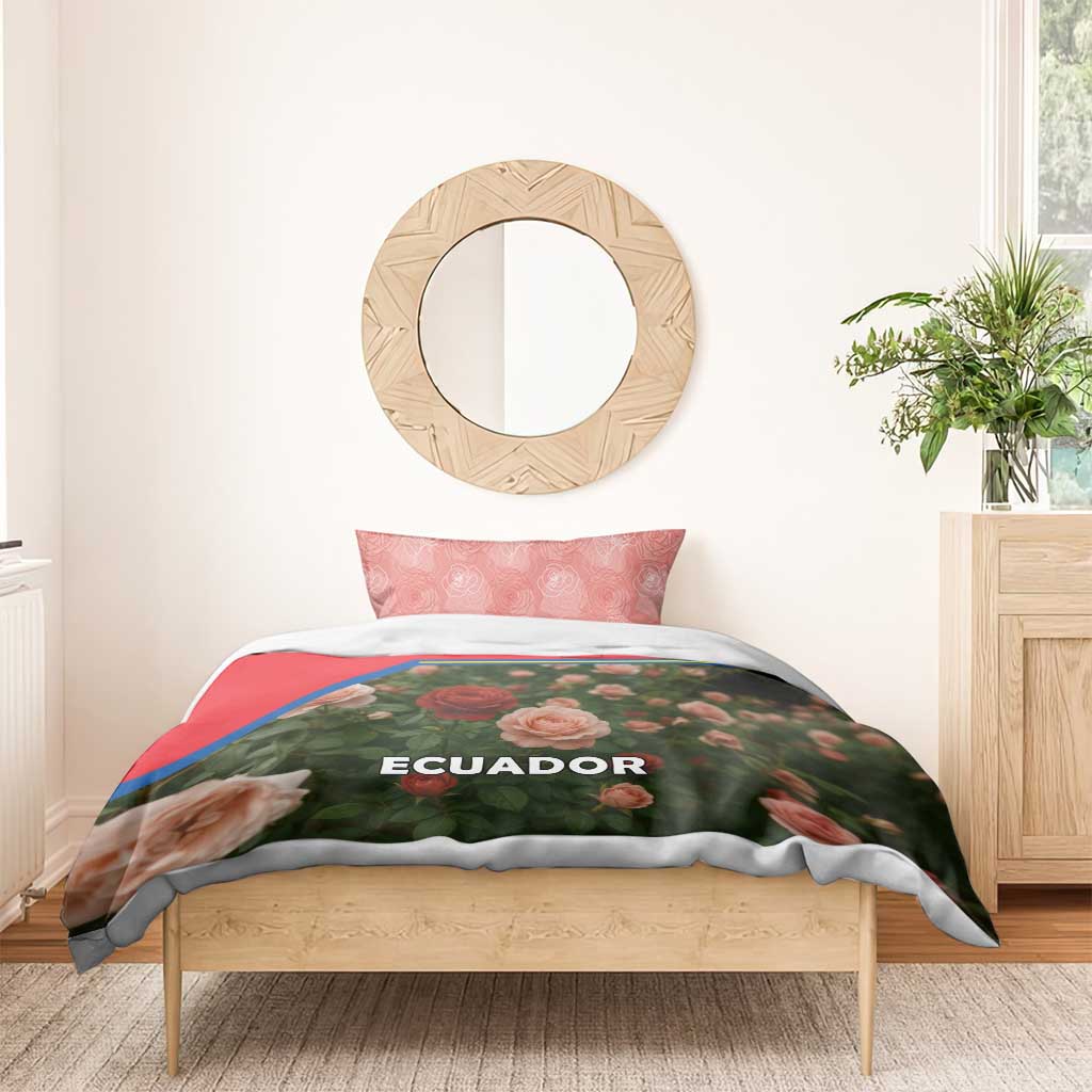 Ecuador Bedding Set with Rose Garden and Floral Texture Design - Wonder Print Shop