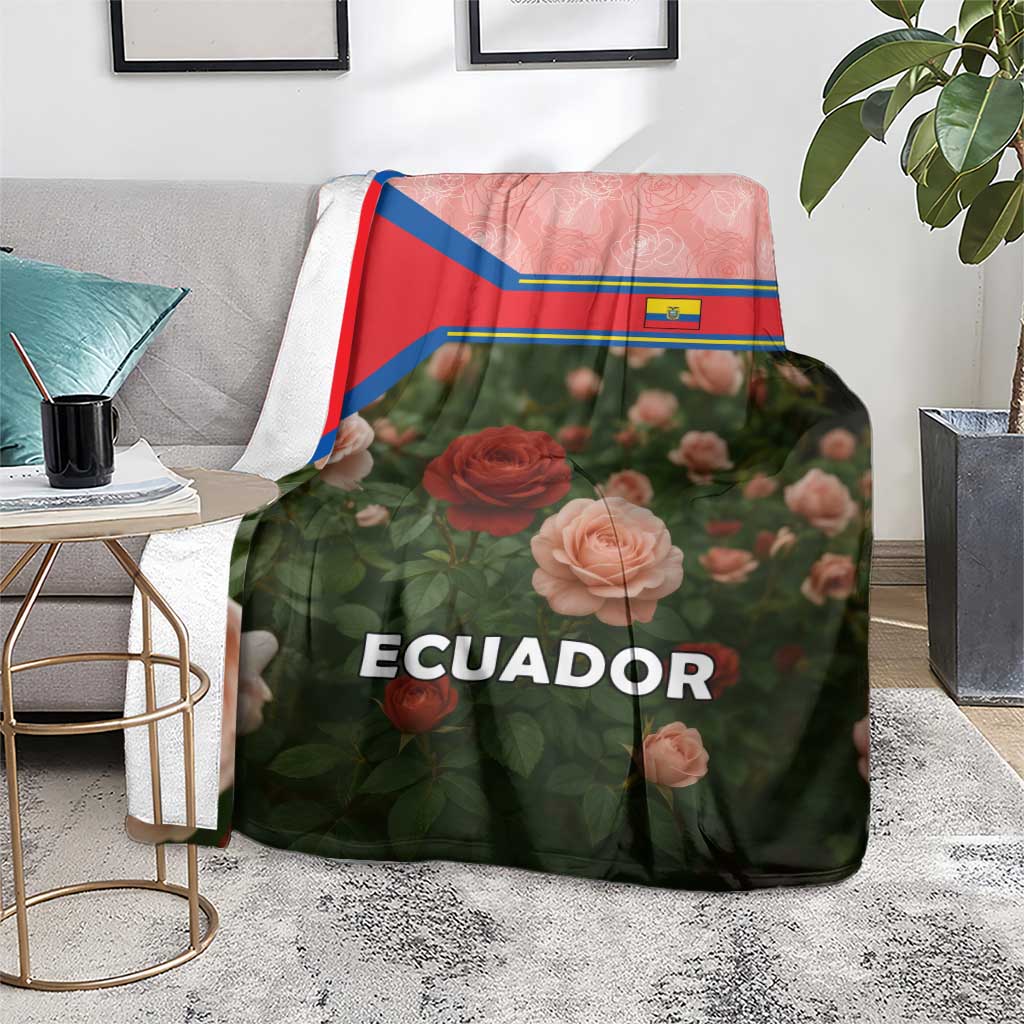 Ecuador Blanket with Rose Garden and Floral Texture Design - Wonder Print Shop