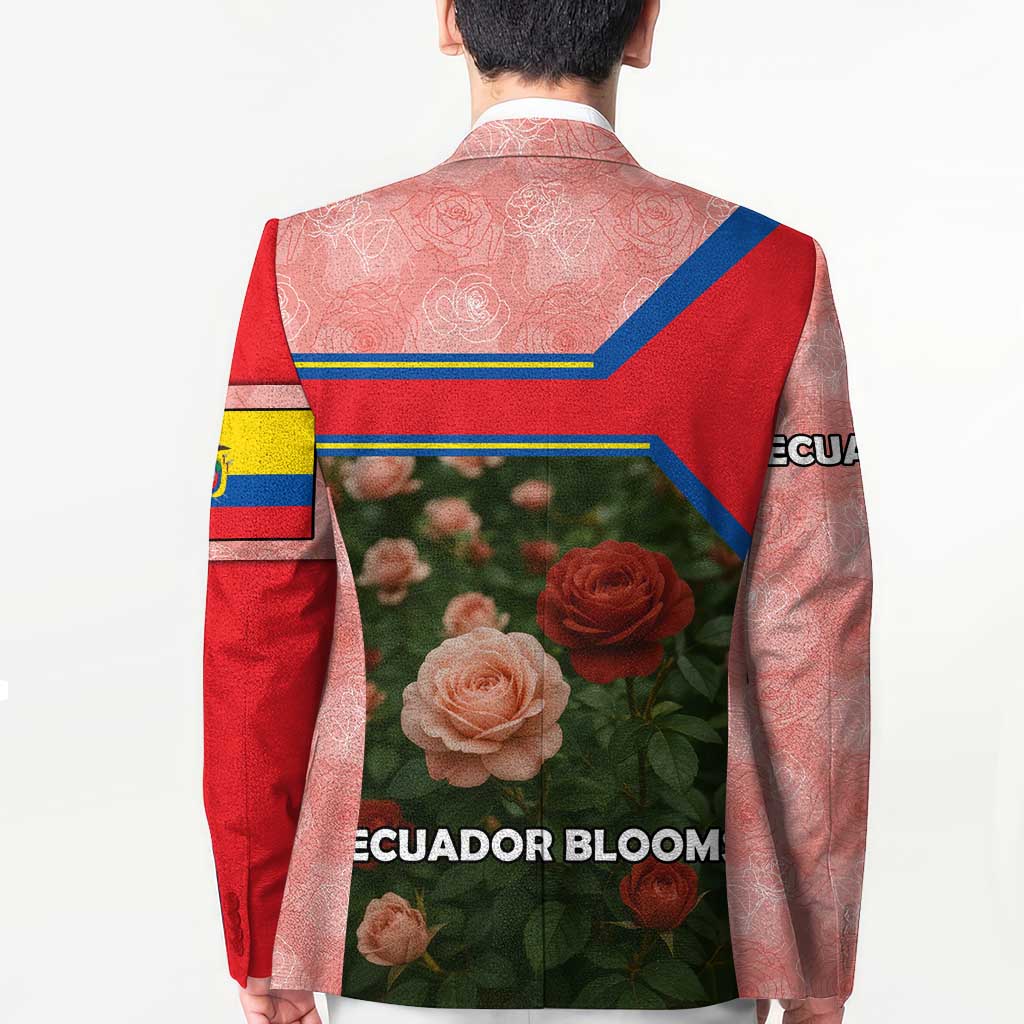Ecuador Blazer with Rose Garden and Floral Texture Design - Wonder Print Shop
