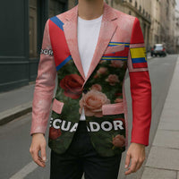 Ecuador Blazer with Rose Garden and Floral Texture Design - Wonder Print Shop