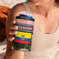 Ecuador 4 in 1 Can Cooler Tumbler with Rose Garden and Floral Texture Design - Wonder Print Shop