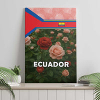 Ecuador Canvas Wall Art with Rose Garden and Floral Texture Design - Wonder Print Shop