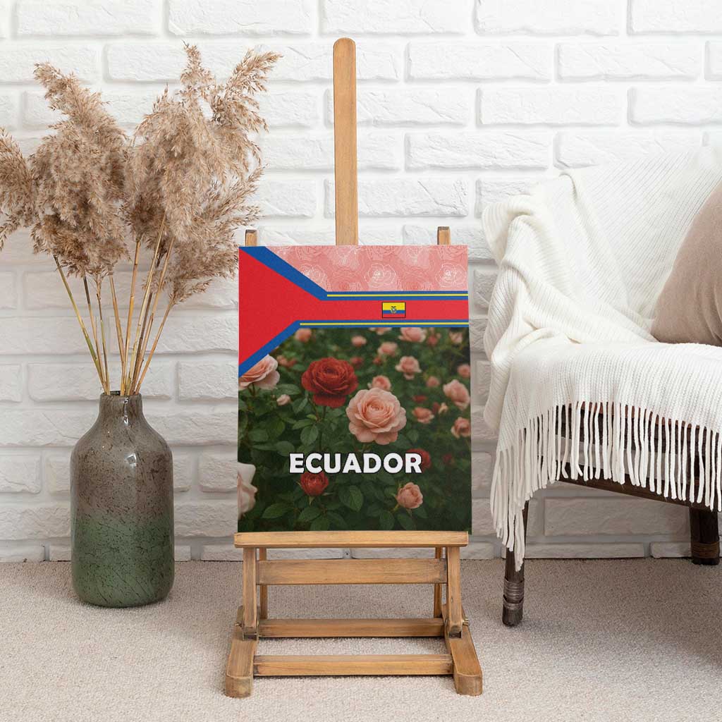 Ecuador Canvas Wall Art with Rose Garden and Floral Texture Design - Wonder Print Shop