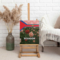 Ecuador Canvas Wall Art with Rose Garden and Floral Texture Design - Wonder Print Shop
