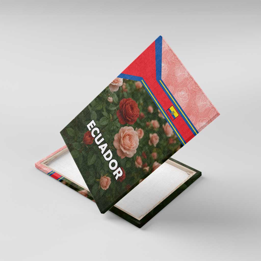 Ecuador Canvas Wall Art with Rose Garden and Floral Texture Design - Wonder Print Shop