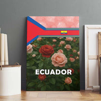 Ecuador Canvas Wall Art with Rose Garden and Floral Texture Design - Wonder Print Shop